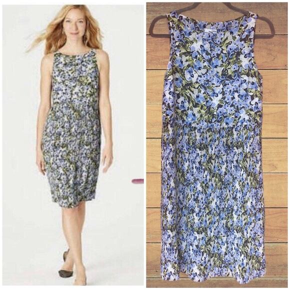 J. Jill Dresses & Skirts - NWT J Jill Granite Water Floral Bloom Accordion Pleated Dress